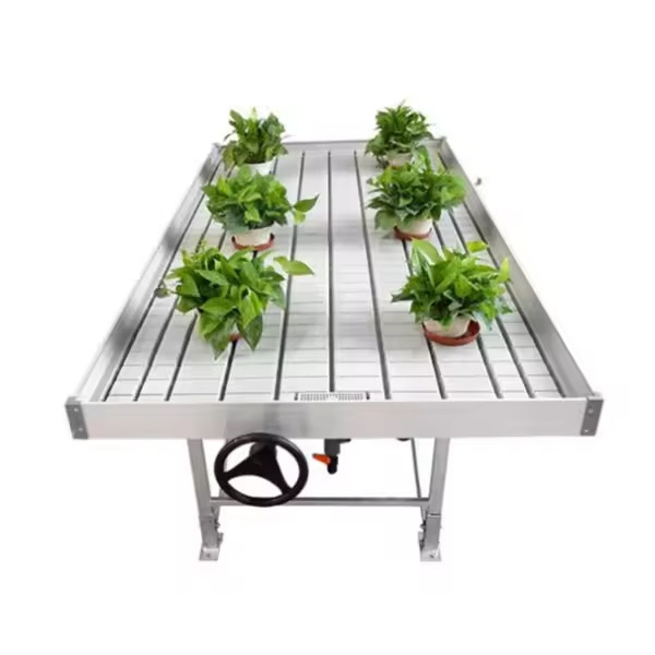 Nhà kính Ebb Flow Seedling Rolling Bench Grow Tables Để trồng nhiều loại cây